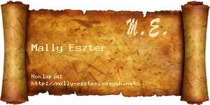 Mally Eszter névjegykártya